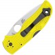 Couteau Spyderco Native 5 lame 7.5cm Lisse Satin manche jaune FRN (Nylon renforcé) - C41PYL5 - 2