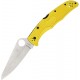 Couteau Spyderco Pacific Salt II lame 9.6cm lisse satin manche jaune FRN (Nylon renforcé) - C91PYL2 - 1