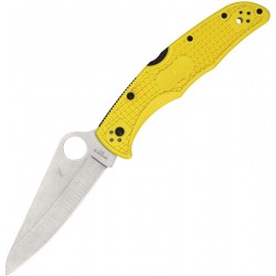 Couteau Spyderco Pacific Salt II lame 9.6cm lisse satin manche jaune FRN (Nylon renforcé) - C91PYL2 - 3