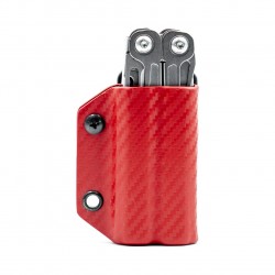 Etui pour outils Leatherman Wingman Sidekick Rebar Rev CLIP-&-CARRY fibre de carbone Rouge - 1