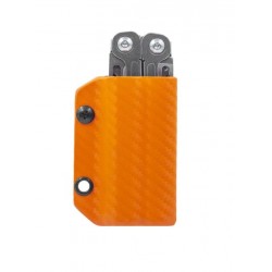 Etui pour outils Leatherman Wingman Sidekick Rebar Rev CLIP-&-CARRY fibre de carbone Orange - 1