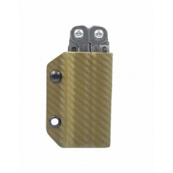 Etui pour outils Leatherman Wingman Sidekick Rebar Rev CLIP-&-CARRY fibre de carbone Marron - 2