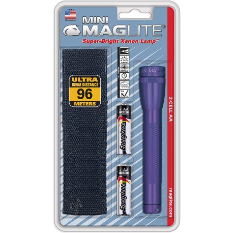 Mini Maglite 2AA Xénon Mauve - 1