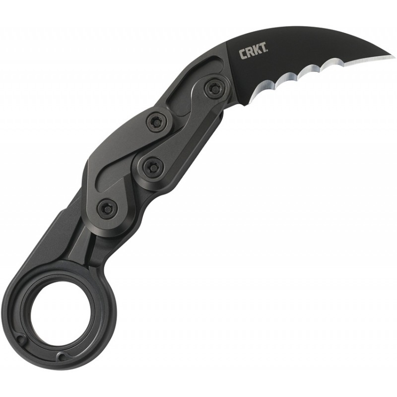 Couteau Provoke Noir lame dentelée Veff - CRKT - Conditions Extremes