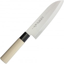 Couteau Santoku DUE-CIGNI lame 17cm manche érable DCIHH01