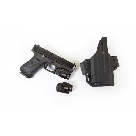 Holster ceinture PERUN LC pour Glock 19 avec TLR 7/8 RAVEN ambidextre - 1