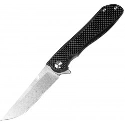 Couteau Megalodon Revival lame lisse stonewash 9.5cm REAL STEEL - 7422 - 2