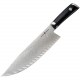 Couteau de Chef Bowie Damascus lame lisse 20.3cm MATTIA BORRANI - B087 - 2