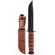 Couteau Ka-Bar Fighting Knife lame 17.8cm lisse Noir manche cuir - 1217 - 2