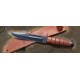 Couteau Ka-Bar Fighting Knife lame 17.8cm lisse Noir manche cuir - 1217 - 3