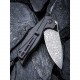 Couteau Anthropos lame lisse Damascus 8.3cm manche G10 Fibre de carbone CIVIVI - 8