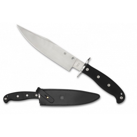 Couteau Spyderco Respect lame lisse acier 20.2cm manche noir G-10 (fibre de verre) - FB44GP - 1
