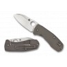 Couteau Spyderco Techno 2 lame lisse acier 6.4cm manche Titane - C158TIP2