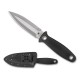 Couteau Spyderco Nightstick lame lisse acier 10.5cm manche noir G-10 (fibre de verre) - FB47GP