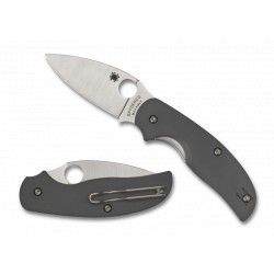 Couteau Spyderco Sage 1 lame lisse acier 7.6cm manche gris G-10 (fibre de verre)- C123GPGY - 1