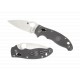 Couteau Manix 2 lame lisse acier 8.6cm manche gris FRCP (fibre de verre) - C101PGY2
