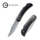 Couteau Rustic Gent Noir lame lisse Damascus 7.5cm manche G-10 (fibre de verre) CIVIVI - 1