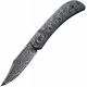 Couteau Appalachian Drifter lame lisse Damascus 7.5cm manche gris/noir Fibre de carbone G-10 CIVIVI - 2