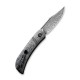 Couteau Appalachian Drifter lame lisse Damascus 7.5cm manche gris/noir Fibre de carbone G-10 CIVIVI - 4