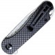 Couteau Elementum lame lisse Damascus 7.5cm manche G-10 Fibre de carbone CIVIVI - 4
