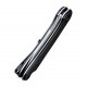 Couteau Elementum lame lisse Damascus 7.5cm manche G-10 Fibre de carbone CIVIVI - 5
