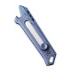Cutter Mandate Utility Bleu lame lisse en acier inoxydable 5.4cm manche Titane CIVIVI - 3
