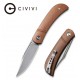 Couteau Appalachian Drifter lame lisse acier CPM S35VN 7.5cm manche Micarta marron CIVIVI - 1