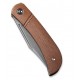 Couteau Appalachian Drifter lame lisse acier CPM S35VN 7.5cm manche Micarta marron CIVIVI - 6