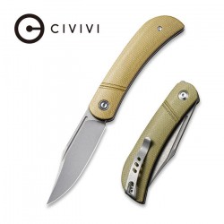 Couteau Appalachian Drifter lame lisse acier CPM S35VN 7.5cm manche Micarta olive CIVIVI - 2