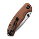 Couteau Pintail lame lisse acier CPM S35VN 7.6cm manche Micarta marron CIVIVI - 6