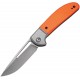 Couteau Trailblazer lame lisse acier 14C28N 7.5cm manche orange G-10 (fibre de verre) CIVIVI - 2