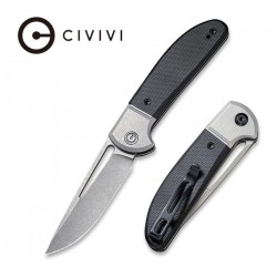 Couteau Trailblazer lame lisse acier 14C28N 7.5cm manche noir G-10 (fibre de verre) CIVIVI - 2