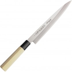 Couteau Sashimi lame 21.5cm manche érable DUE-CIGNI - 1