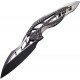 Couteau Arrakis lame lisse noir 8.8cm Acier Bohler M390 - 906CF-D WE KNIFE - 1