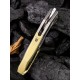 Couteau Arrakis lame lisse bicolore noir 8.8cm Acier Bohler M390 -906A WE KNIFE - 8
