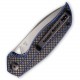 Couteau Anthropos lame lisse acier D2 8.2cm manche G-10 bleu/Fibre de carbone CIVIVI - 4