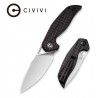 Couteau Anthropos lame lisse acier D2 8.2cm manche G-10 noir/Fibre de carbone CIVIVI - 1