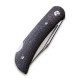 Couteau Rustic Gent lame lisse Acier D2 7.5cm manche Micarta Noir/Fibre de carbone CIVIVI - 6