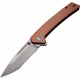 Couteau Keen Nadder lame lisse Acier Bohler N690 8.8cm manche Micarta marron CIVIVI - 2