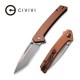 Couteau Keen Nadder lame lisse Acier Bohler N690 8.8cm manche Micarta marron CIVIVI - 1