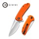 Couteau Durus lame lisse acier D2 7.6cm manche G-10 Orange (fibre de verre) CIVIVI