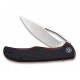 Couteau Shredder lame lisse Acier D2 9.4cm manche G-10 noir/rouge (fibre de verre) CIVIVI - 3