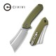 Couteau Bullmastiff lame lisse acier inoxydable 9.7cm manche G-10 vert OD (fibre de verre) CIVIVI - 1