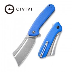 Couteau Bullmastiff lame lisse acier inoxydable 9.7cm manche G-10 bleu (fibre de verre) CIVIVI - 1
