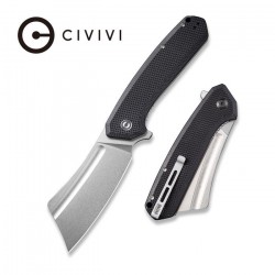 Couteau Bullmastiff lame lisse acier inoxydable 9.7cm manche G-10 noir (fibre de verre) CIVIVI - 1