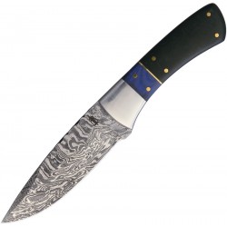 Couteau Buck'N'Bear lame lisse Damascus 10.8cm manche Micarta - 10081C - 2