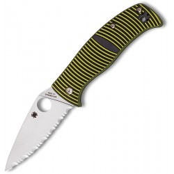 Couteau Spyderco Caribbean lame dentelée 9.4cm acier manche G-10 (fibre de verre) - C217GS - 3