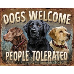 Plaque déco Dogs Welcome TIN SIGNS - 1