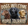 Plaque déco Dogs Welcome TIN SIGNS - 1