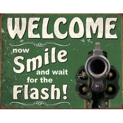 Plaque déco Smile For Flash TIN SIGNS - 1